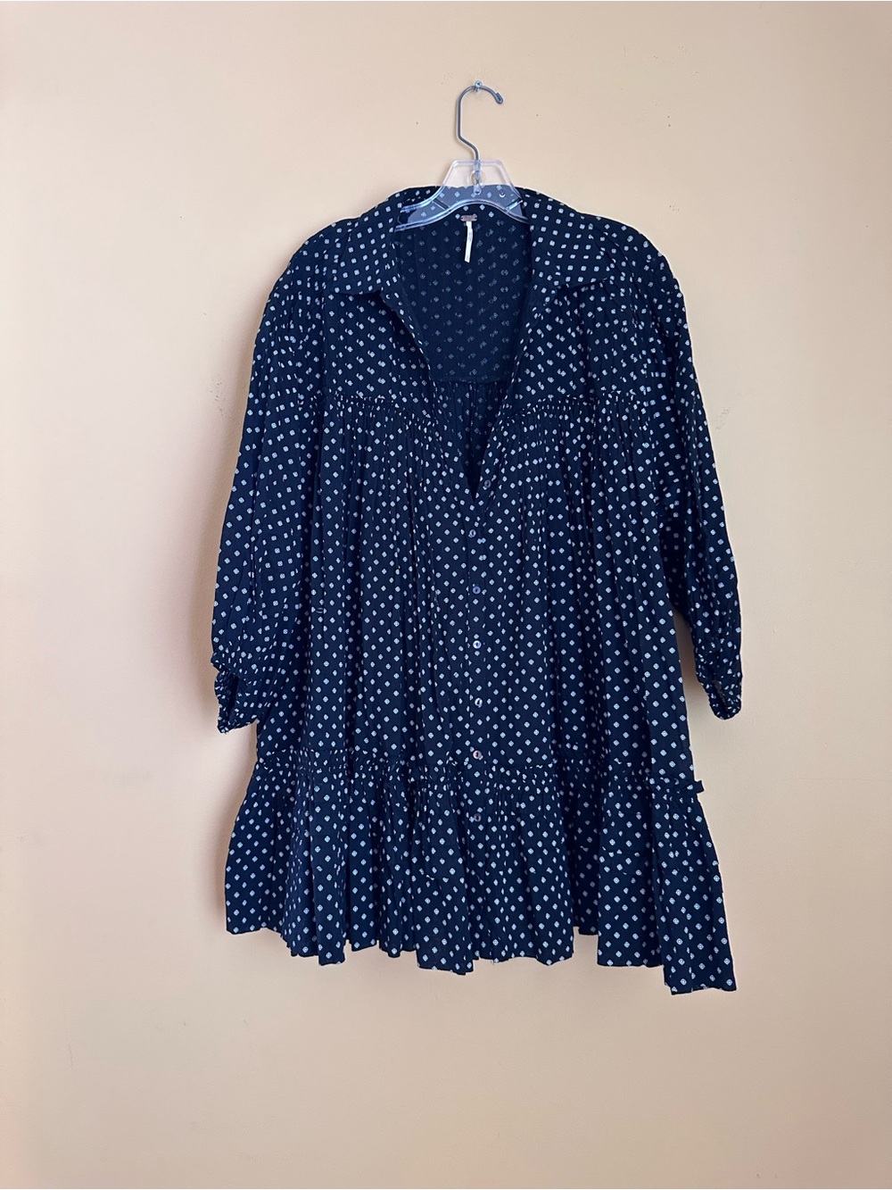 Free People Black Polka Dot Mini Dress